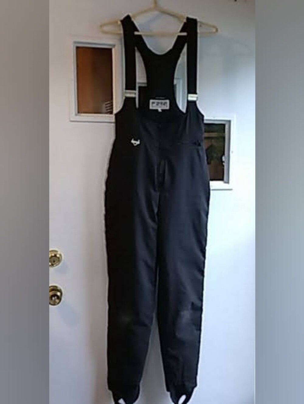 FERA Womens Skiwear Snowboard Winter Stirrup Snow Pants Overalls Black Size 10R